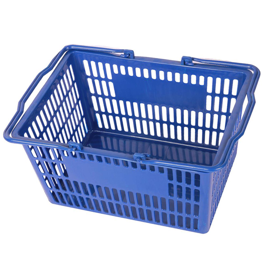 Popular 2-Wheel Foldable Shopping Basket Cart Factory Camp Supermarket Trolleys with Plastic Material From America