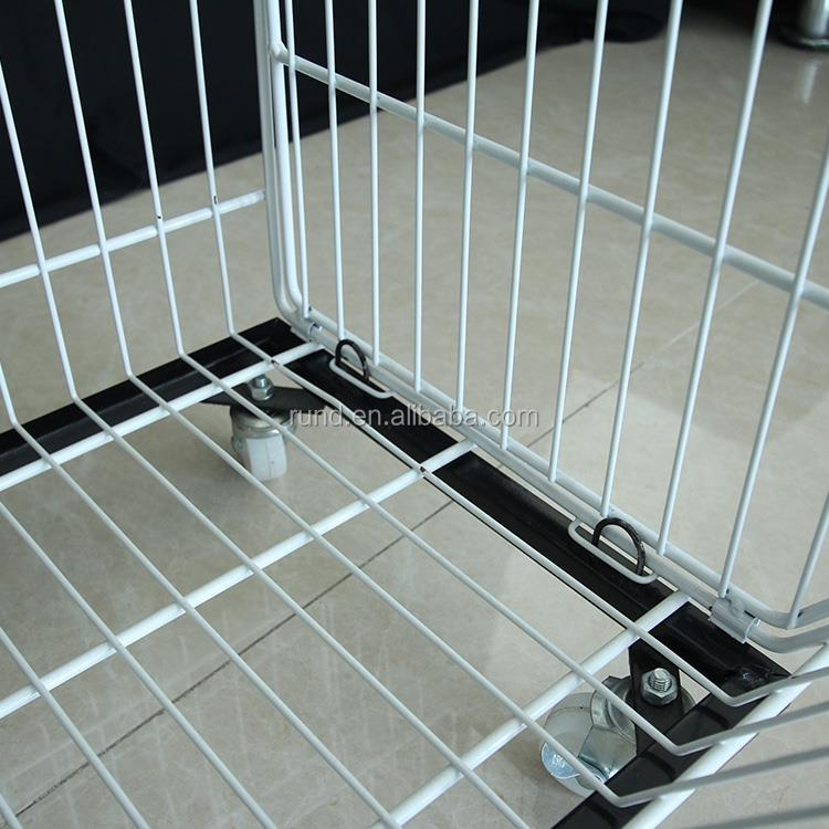 China Factory 5 Tier Wire Basket Stand Display Rack Stainless Steel Standing Basket