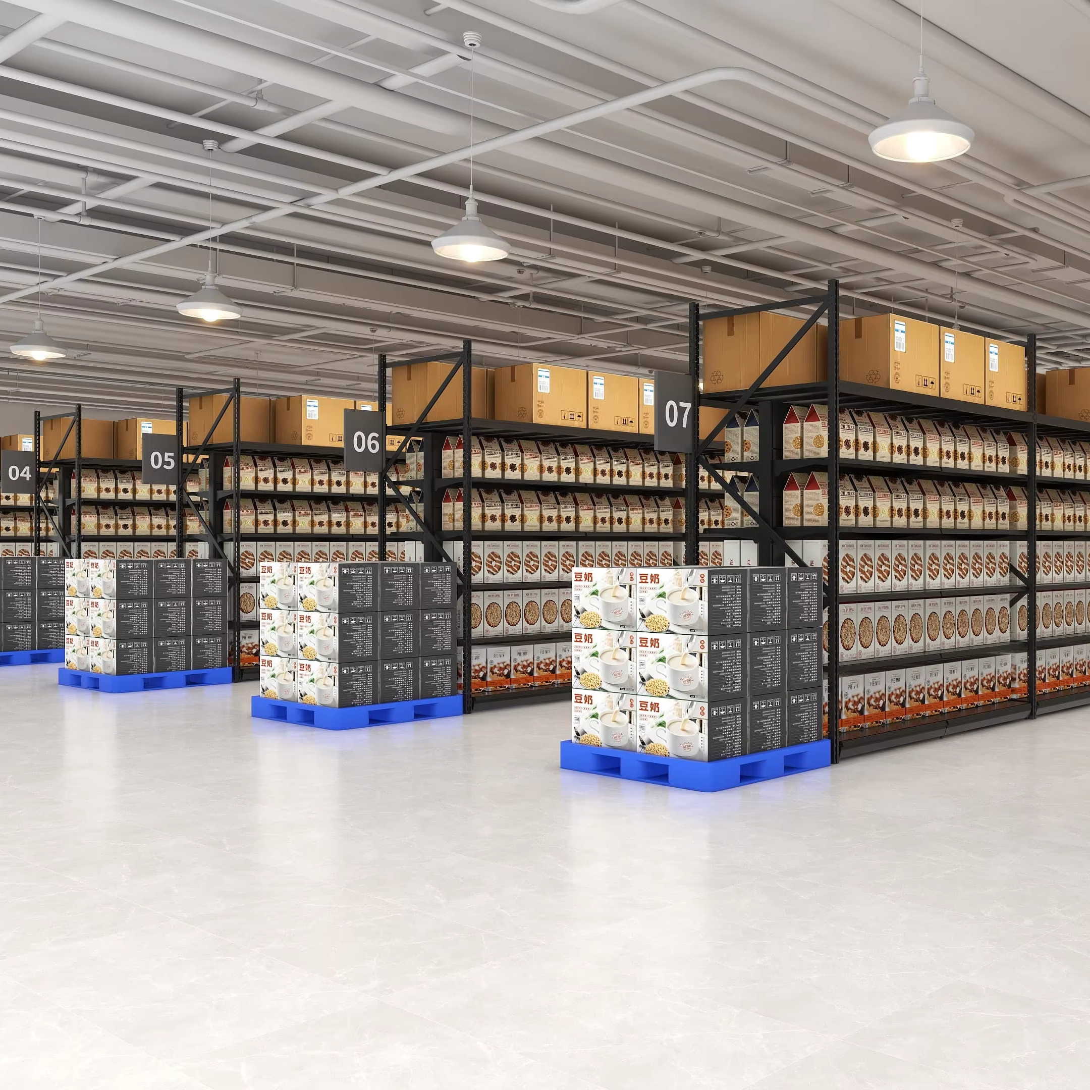 Heavy Duty ShelvesLarge Scale Warehouse Supermarket Shelves, Supermarket Shelves, Mid Shelf