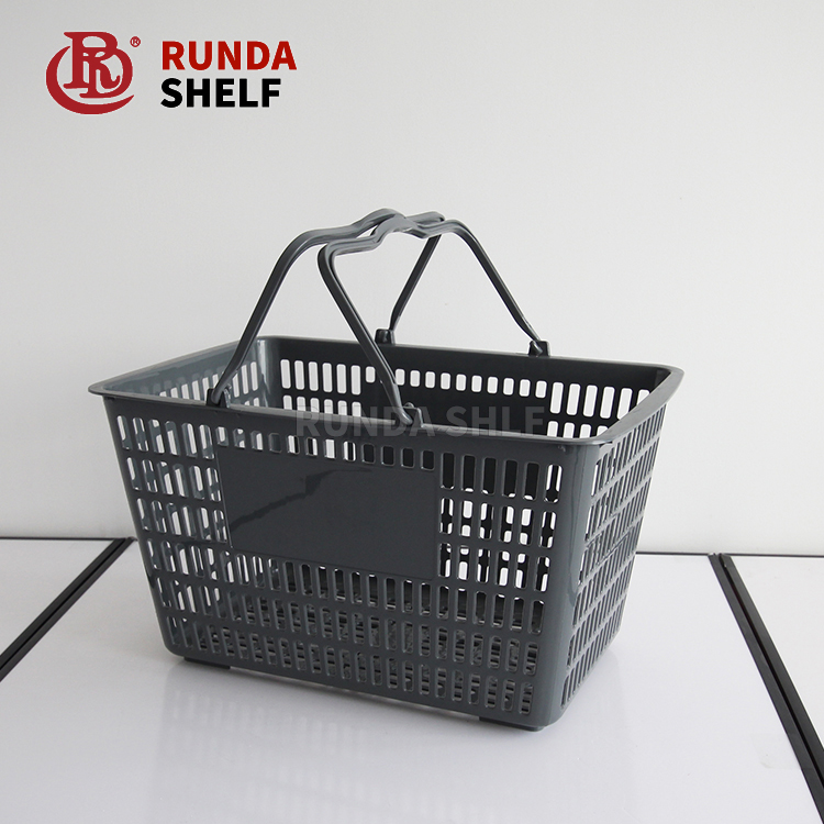 Durable PP Material Plastic Shopping Basket for Hand Shopping in Supermarkets
