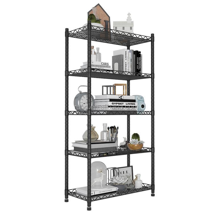 Single-Sided Display Wall Shelves Supermarket Kitchen Convenience Store Metal Standing Rack Stainless Steel Gondola Shelving