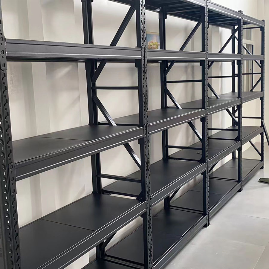 Warehouse Storage Racks Light Duty Steel 4 Layers Powder Coated 300-500kg Capacity Model 33# RD