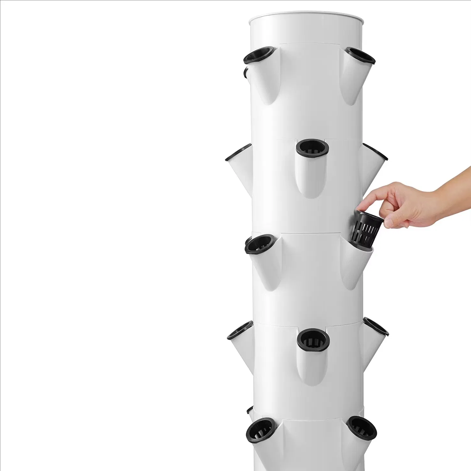 Garden Vertical Farming Hydroponic Grow Vertical Tower System with Lights 10 Layers