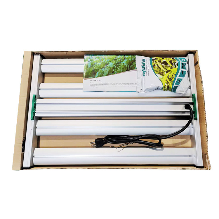 320W Full Spectrum LED Grow with Dimming Knob Sunlike Plant Light for Hydroponics Succulents Easy to Assemble 180 Foldable