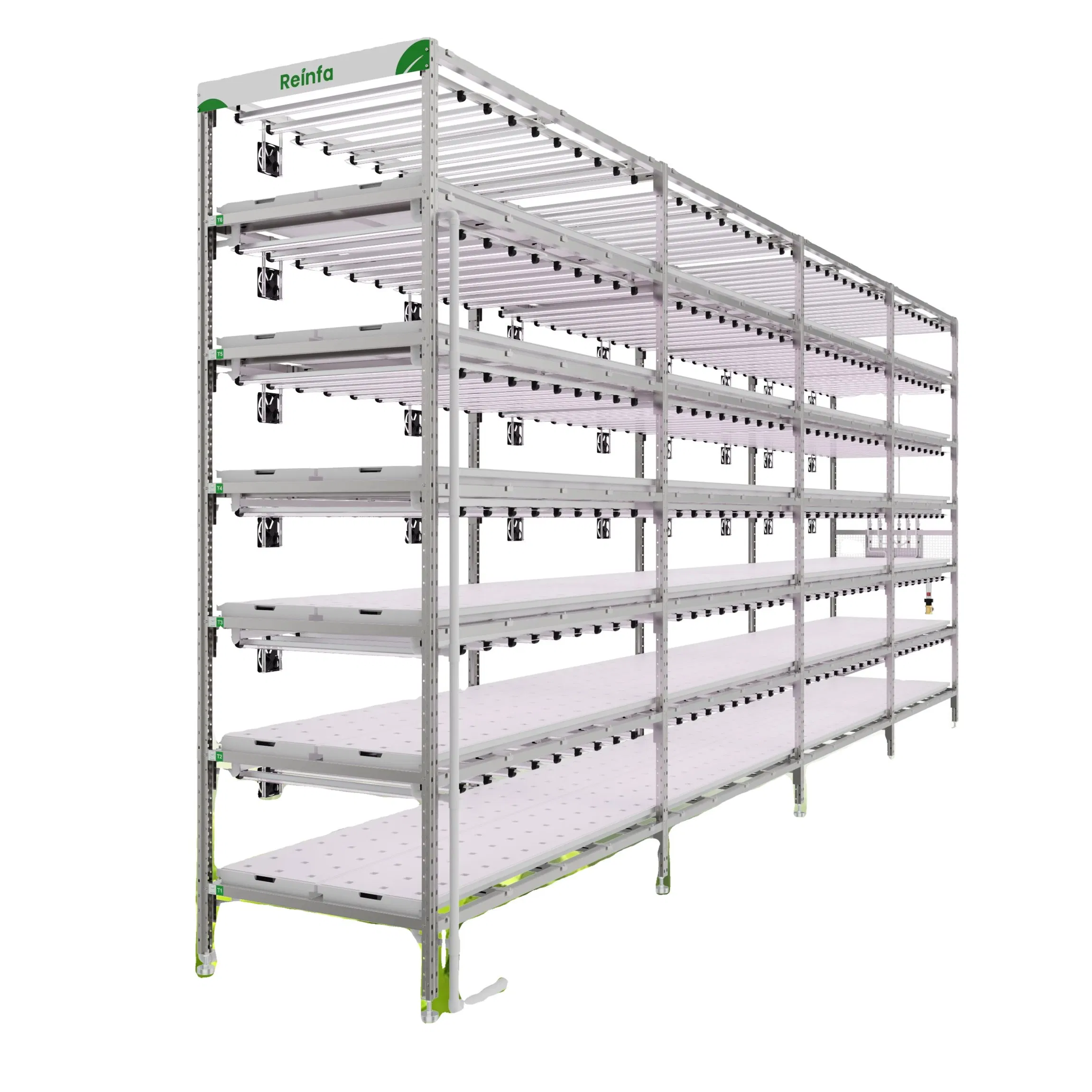 Vertical Hydroponic System with LED Grow Lights for Indoor Plants - Hydroponic Farming Equipment