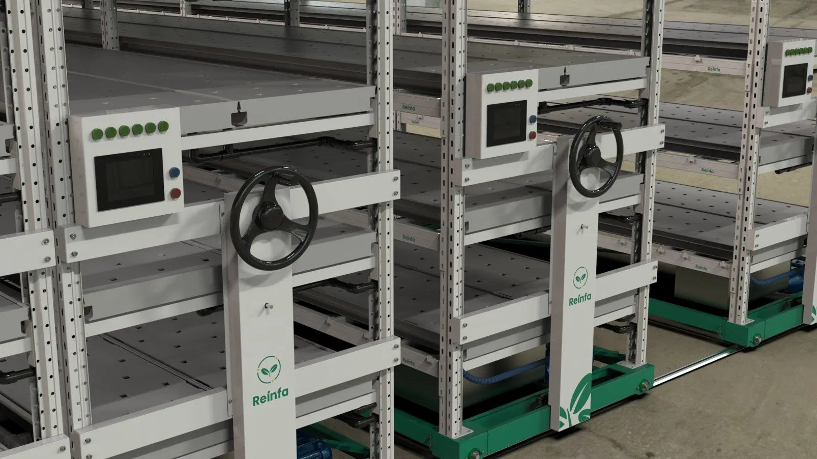 Reinfa Nft Vertical Hydroponic System with LED Grow Light for Hydroponic Farming