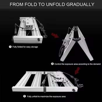 High Power Dual Channel Dimmable LED Grow Lights Folding Style Grow Lights with UR Included