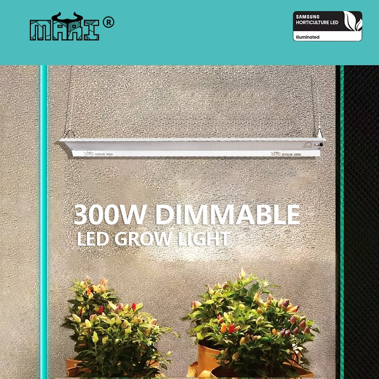 Hortione UV/IR Quantum Board 300W Smart Control Dimmable High PAR Fluence LED Grow Light Dlc Approved Full Spectrum Efficacy up to 2.7 Umol/J