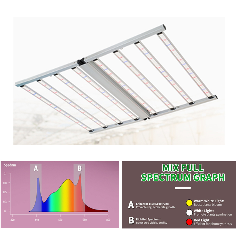 Agg Lm301h Evo Mint White LED Grow Light 1000W 3 Channel 4 Side Balanced Ppfd Samsung 720W 600W UV IR Indoor Plant Grow LED Light