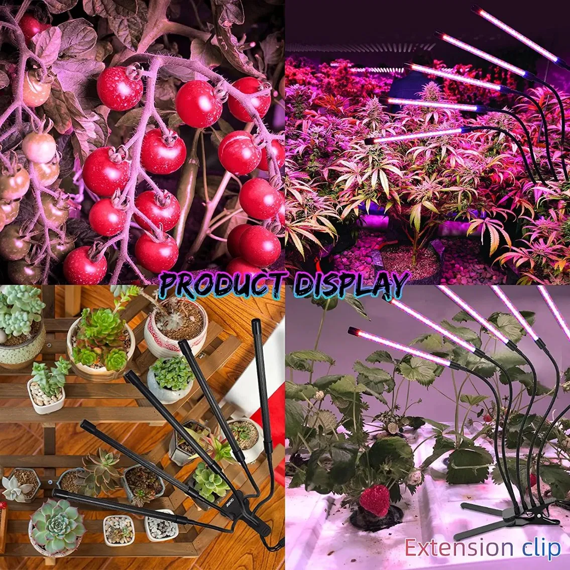 Grow Lights for Indoor Plants/Herb Starter/Clone Red Blue Spectrum Plant Grow Light Adjustable Gooseneck