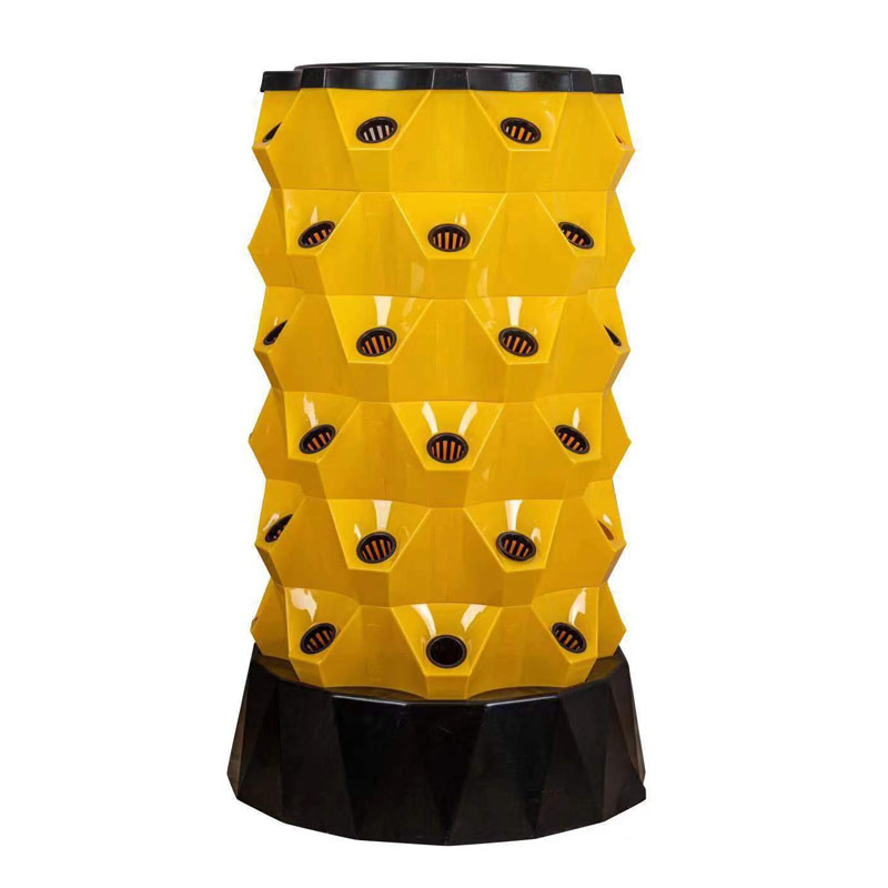New Rotating Aeroponic Tower System with Growing Lights Vertical Farming Rotating Hydroponic Garden Tower