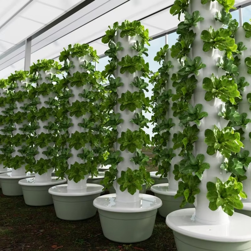 Outdoor Indoor Home Vertical Farming Growing Tower for Vegetable Garden Aeroponics Tower with Light Hydroponics System