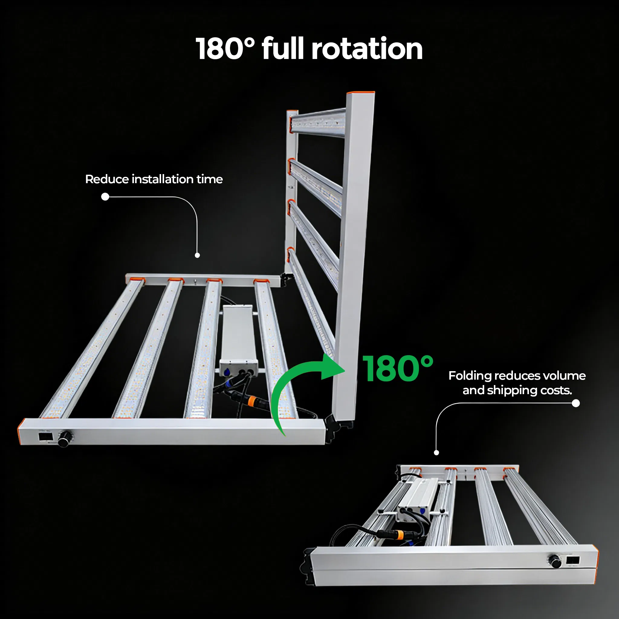800W 8bars High Efficacy LED Grow Light with IR UV Full Spectrum for Commercial Greenhouse
