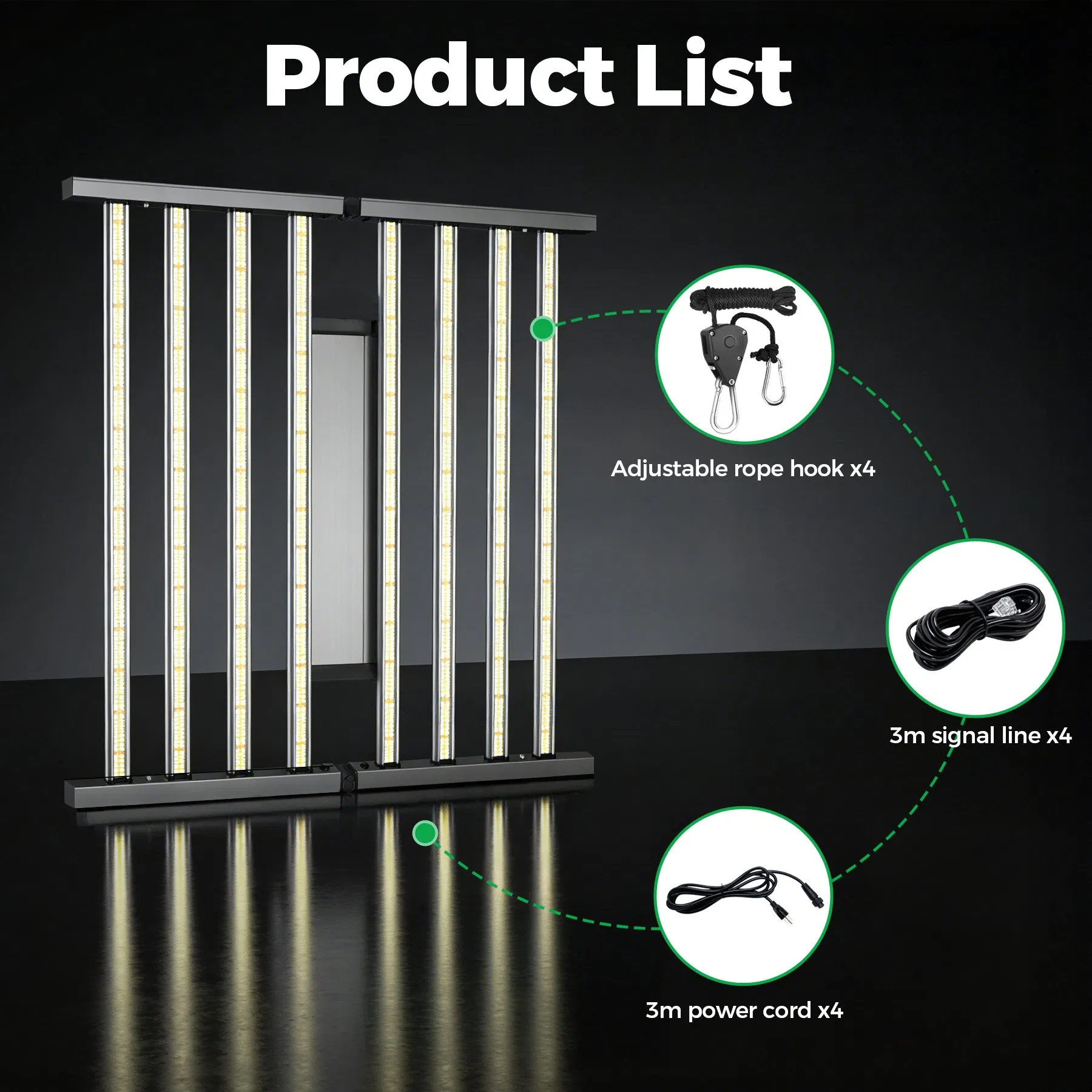 Commercial 800W LED Grow Light Full Spectrum 2.8 μMol/J with 660nm 730nm IR for Medicinal Plant Growing