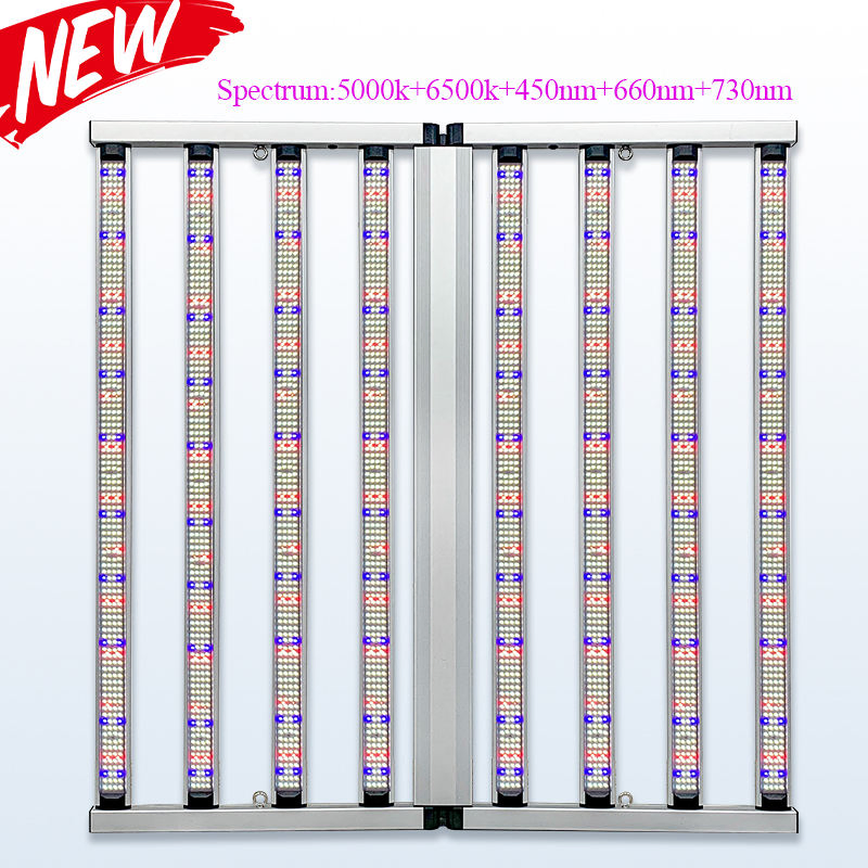 3μMol/J Plant Lamp Greenhouse Dimmable 8 Bar LED Commercial Grow Light Full Spectrum 800W for Indoor