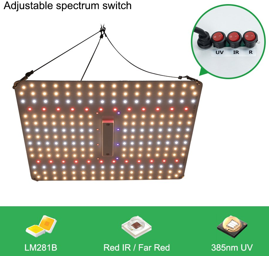 Samsung Large-Scale Professional Mj Flowering&Booster LED Grow Light with Replaceable Dimmable UV Manufacturer