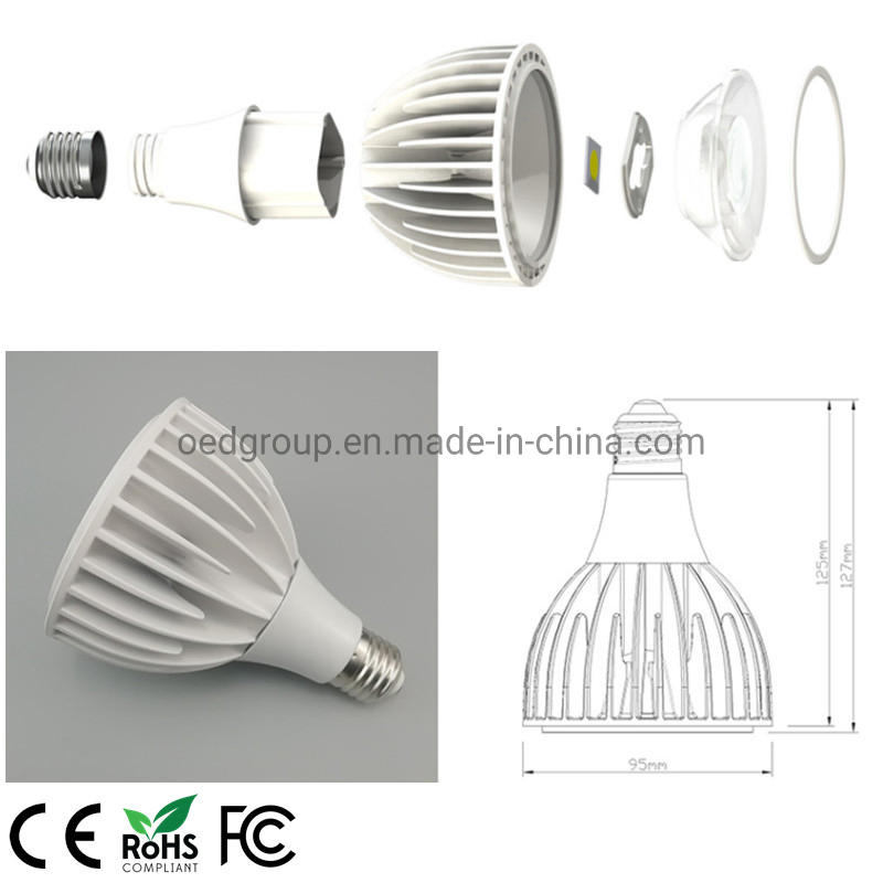 Indoor Garden Plant Growing Light Aluminum AC100-240V E26 E27 COB LED Grow Bulb Full Spectrum 25W LED Grow Light Kit