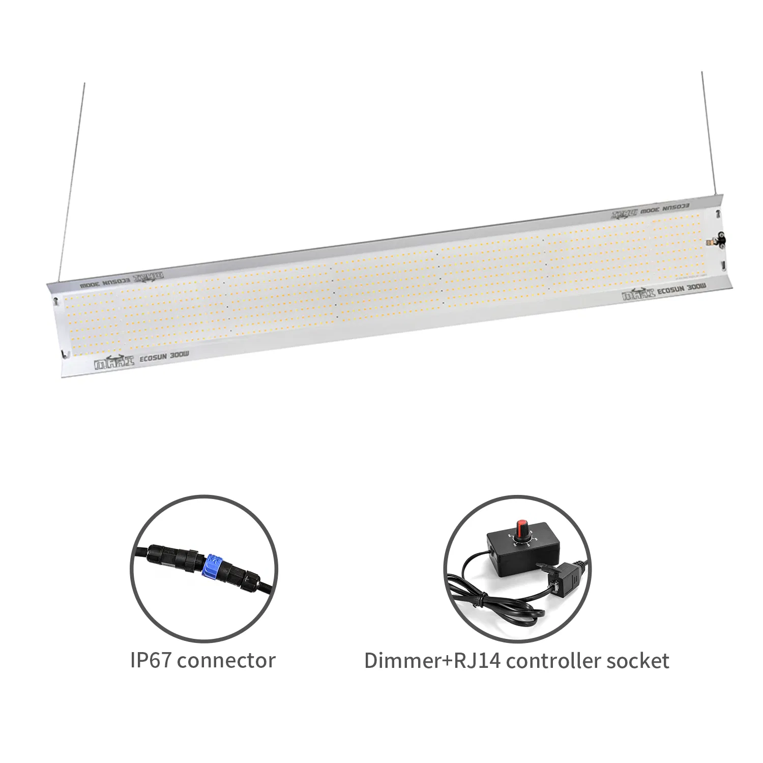 Hortione UV/IR Quantum Board 300W Smart Control Dimmable High PAR Fluence LED Grow Light Dlc Approved Full Spectrum Efficacy up to 2.7 Umol/J