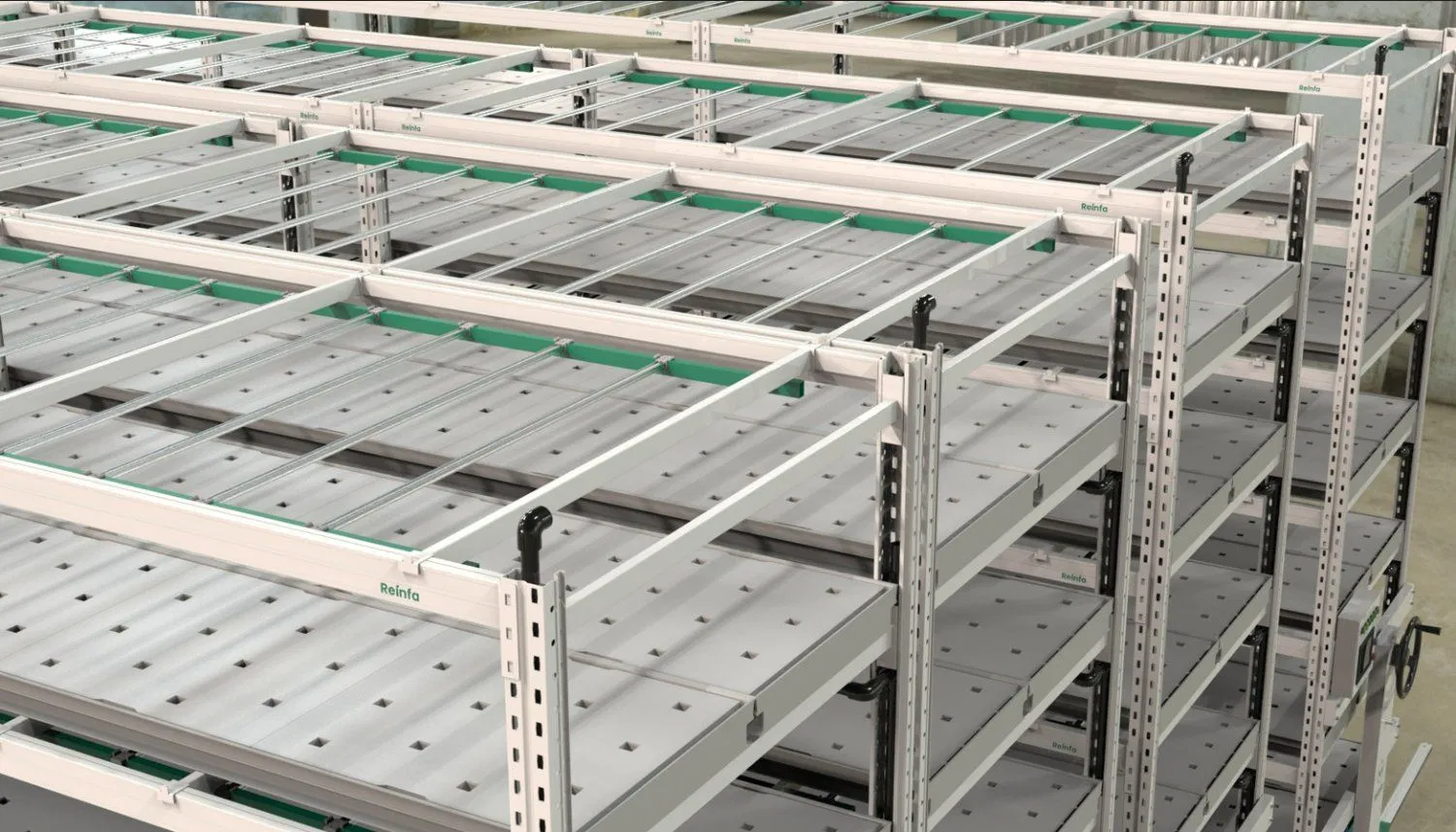 Reinfa Energy Efficient Vertical Hydroponic System with Adjustable LED Lights - Indoor Farming Use