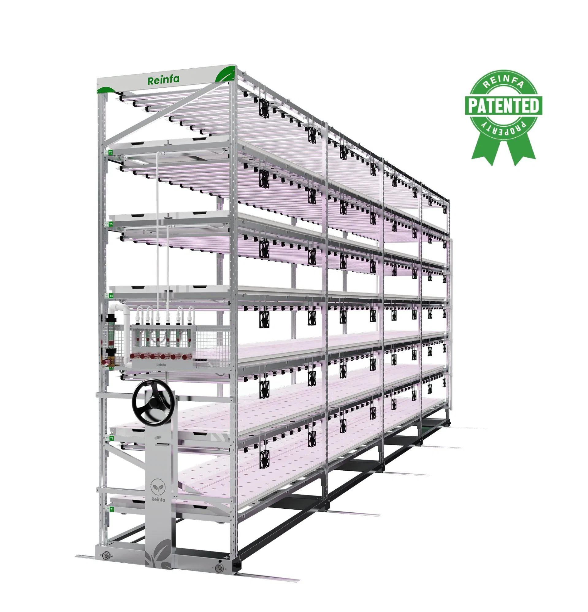 Reinfa Energy Efficient Vertical Hydroponic System with Adjustable LED Lights - Indoor Farming Use