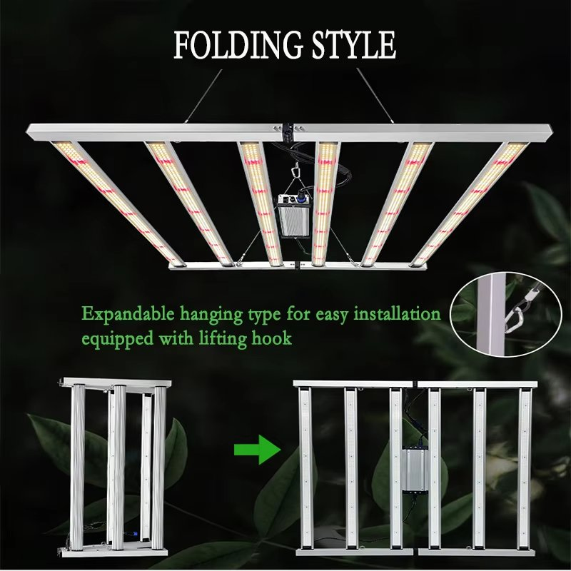 High Power Dual Channel Dimmable LED Grow Lights Folding Style Grow Lights with UR Included