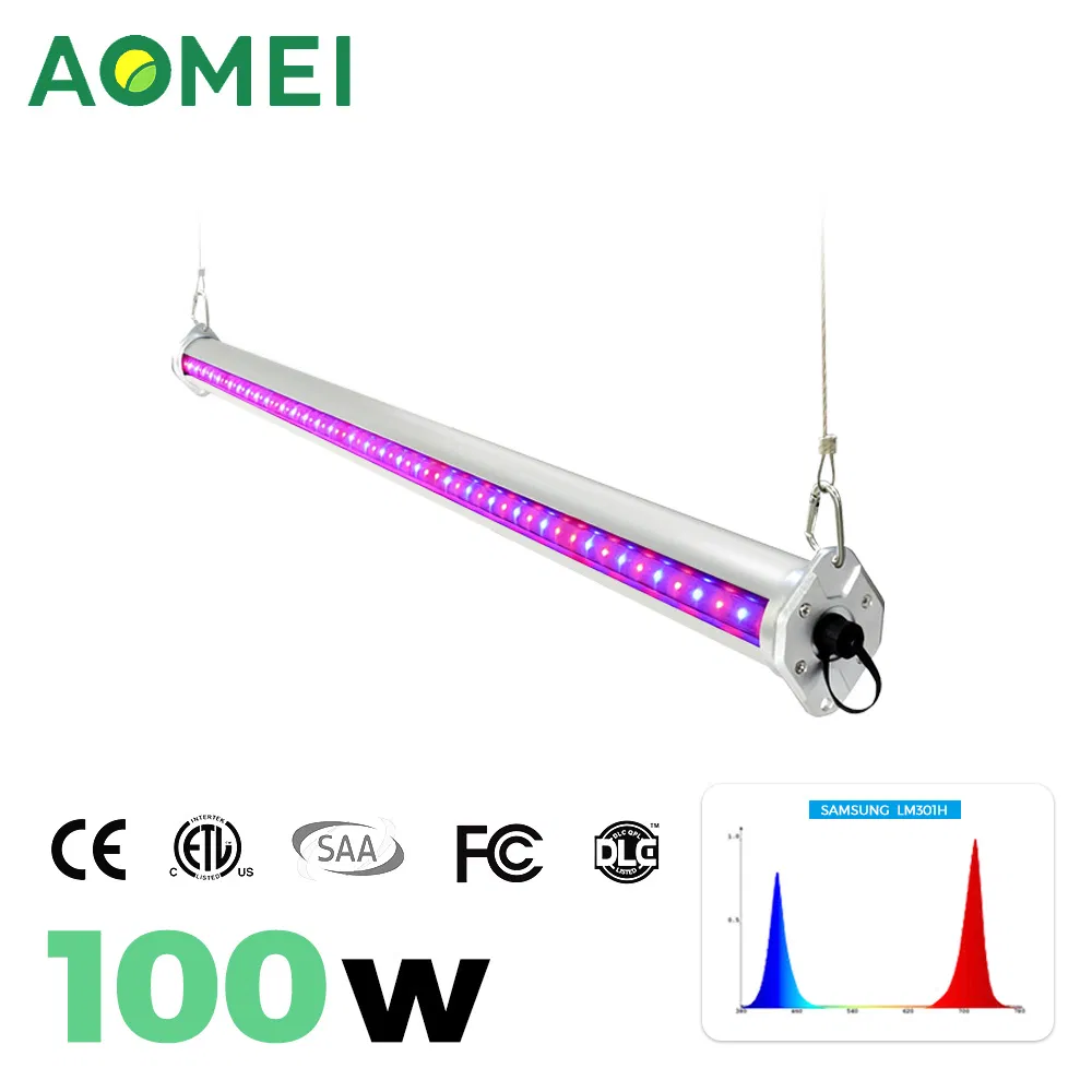 100W Vertical Hanging LED Plant Grow Light Suitable for Intercropping Lighting in Strawberry, Lettuce, and Tomato Hydroponic Farms