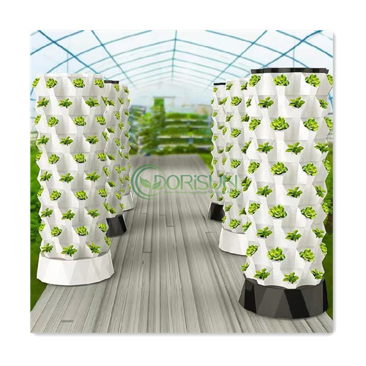Irrigation System Aeroponics Indoor Hydroponic Growing Systems Home Vertical Farming Tower Garden with LED Light Vertical Growing Vegetables
