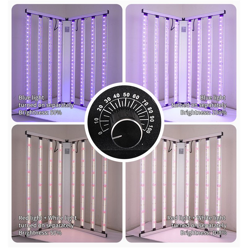 Agg Lm301h Evo Mint White LED Grow Light 1000W 3 Channel 4 Side Balanced Ppfd Samsung 720W 600W UV IR Indoor Plant Grow LED Light