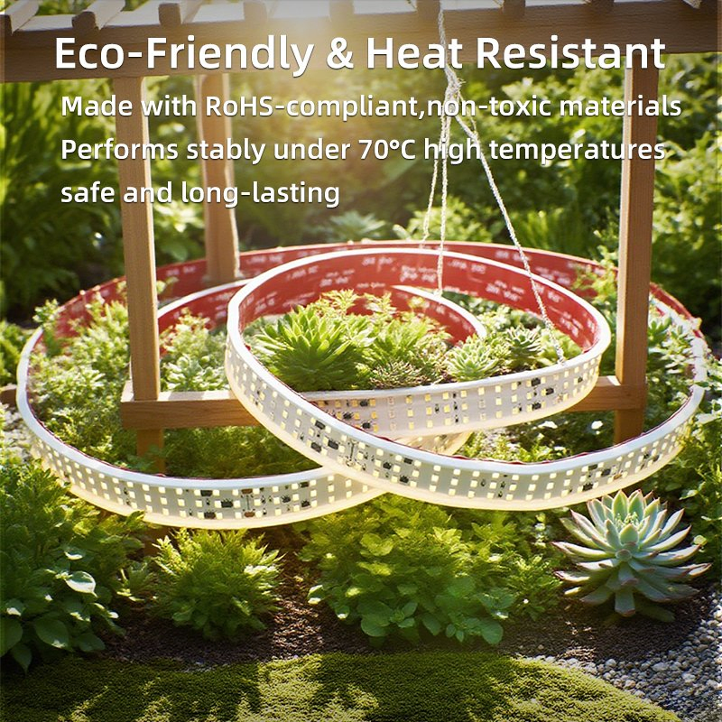 Custom Energy-Efficient Flexible Led Grow Light Strips Full Spectrum 220V 110V Plant Grow Lights Smart Dimmable 252 LEDs/m For Seedlings, Herbs, Succulents