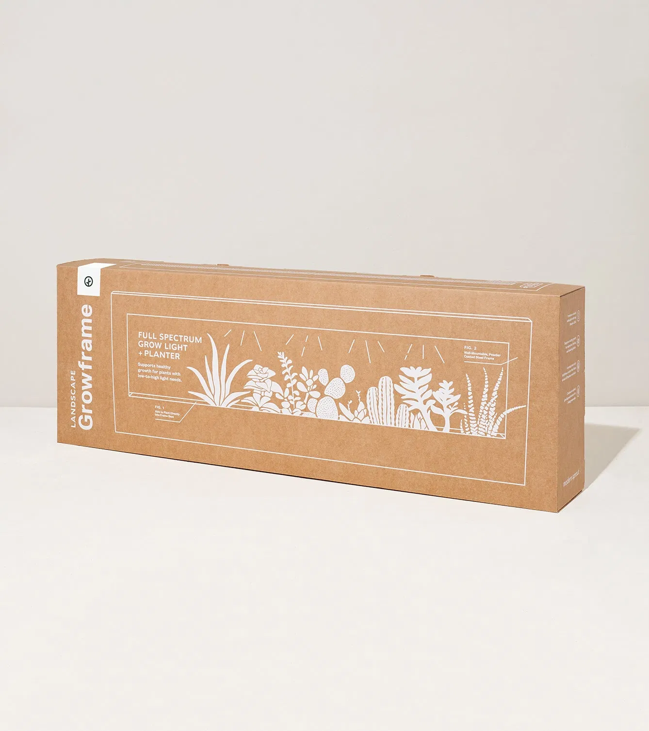 Wall Hang Smart Landscape Growframe Succulent with LED Grow Light.