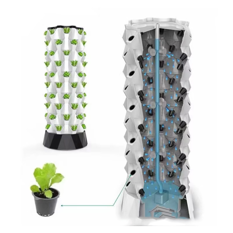 Irrigation &amp; Hydroponics Equipment Farming Vertical Hydroponic Tower Quickly Growing System Aeroponic Garden System with Light