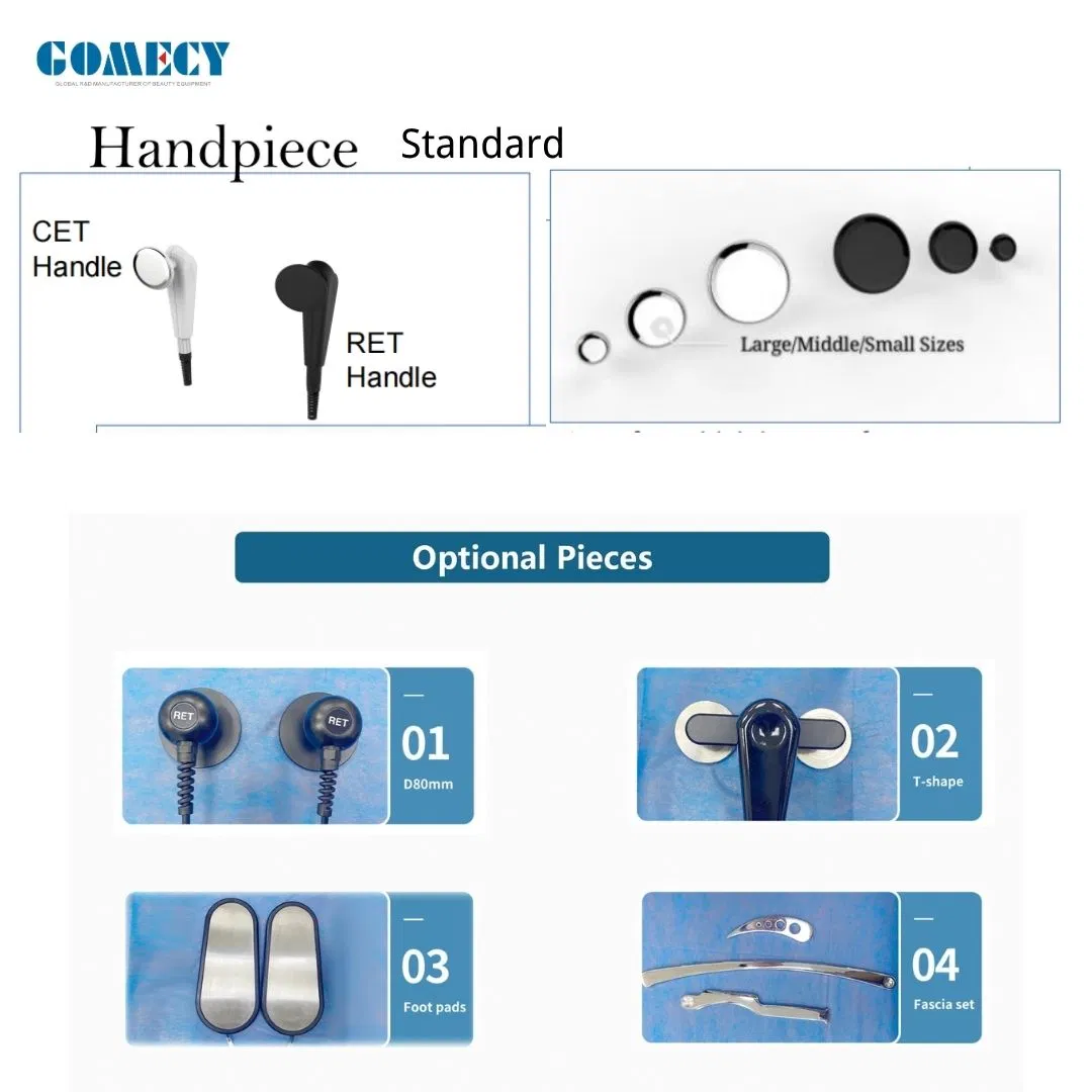 Tecar RF EMS 448kHz Pain Relief Portable Physical Therapy for Physiotherapy and ED Treatment