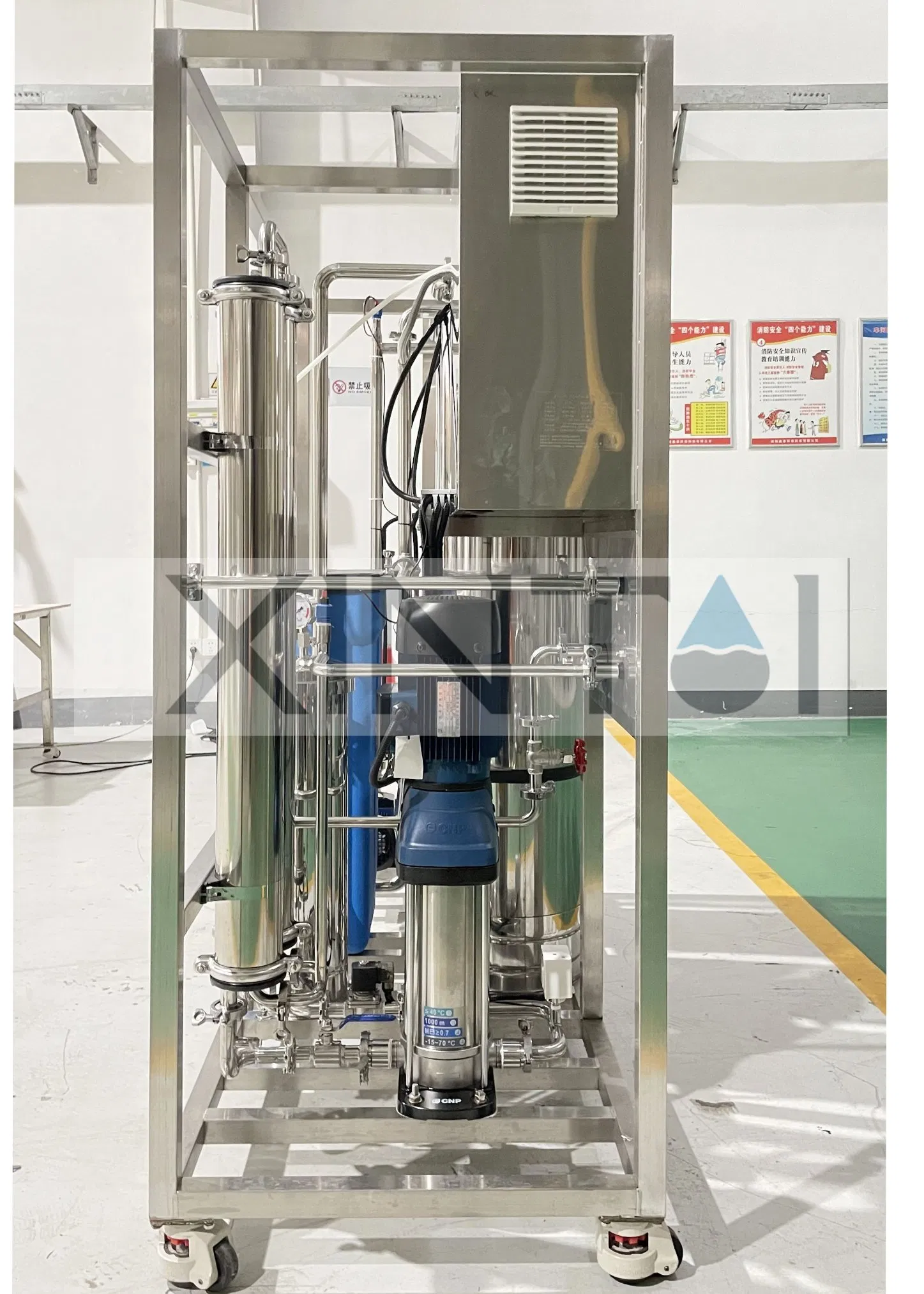 Energy Saving 0.5t/H Osmosis Reverse System PLC Automatic Control Water Treatment Equipment for Industrial Process Water Purification