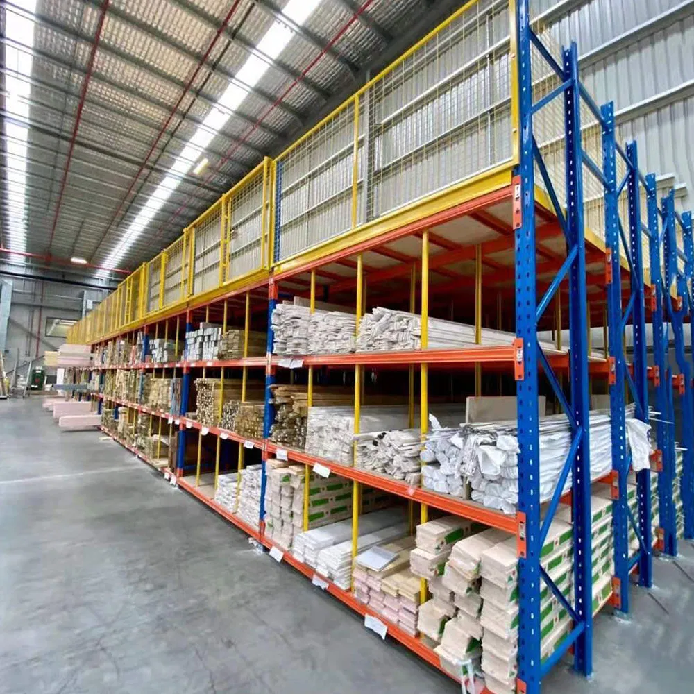 Versatile Mezzanine Steel Platform for Adjustable Industrial Storage Solutions