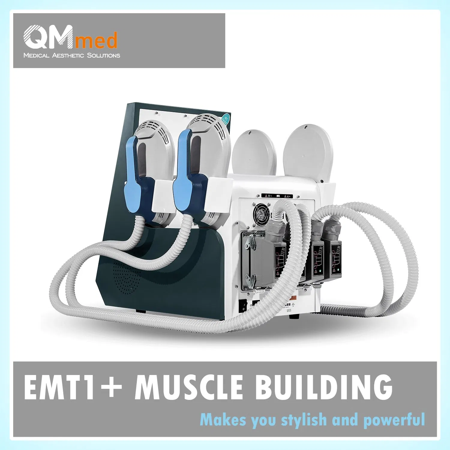 Multi-Channel High-Capacity EMS Pulse System 4 Handles Muscle Stimulator for Body Sculpting &amp; Hip Lift
