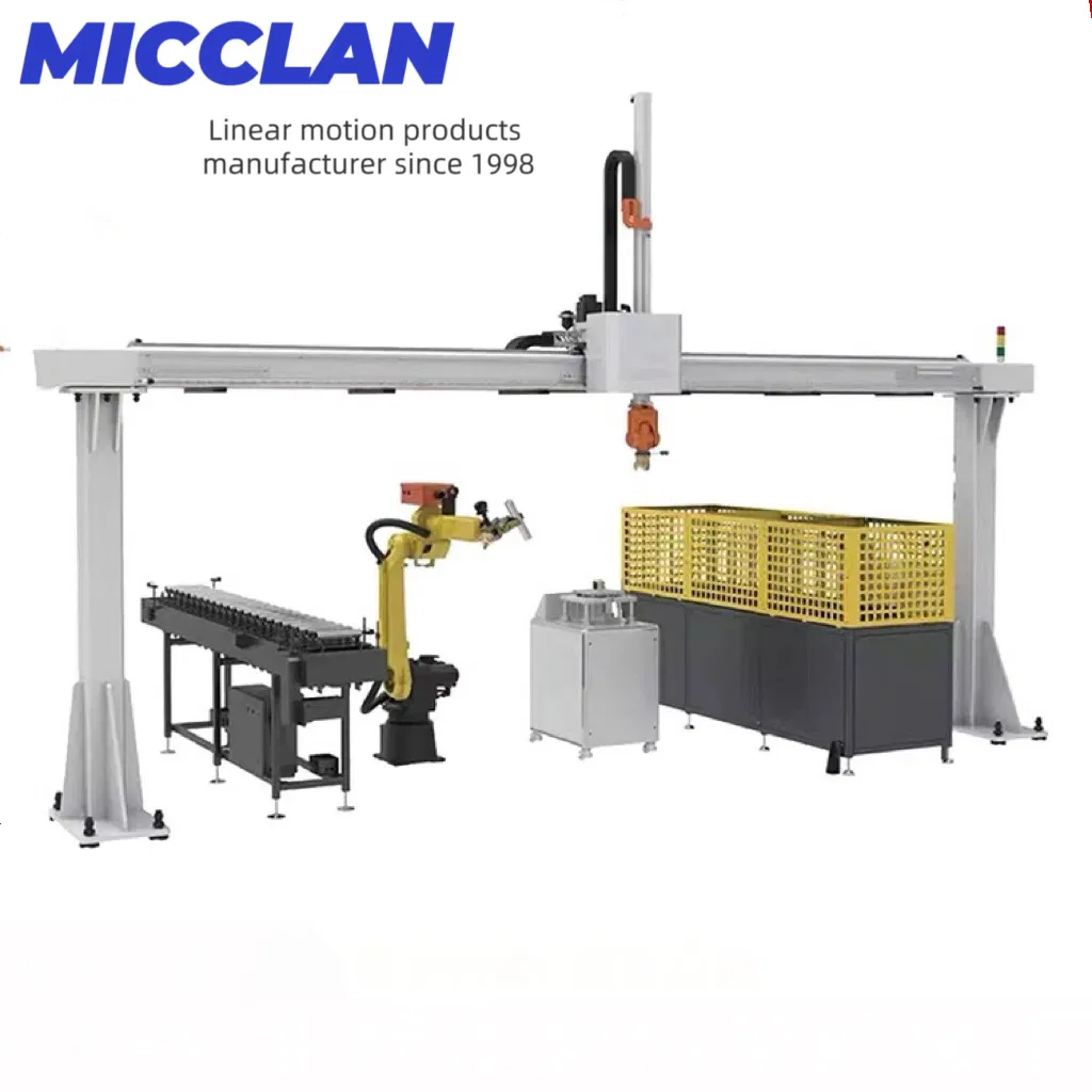High Precision Robotic Gantry &amp; Cartesian Palletizing System for Packaging Line Automation