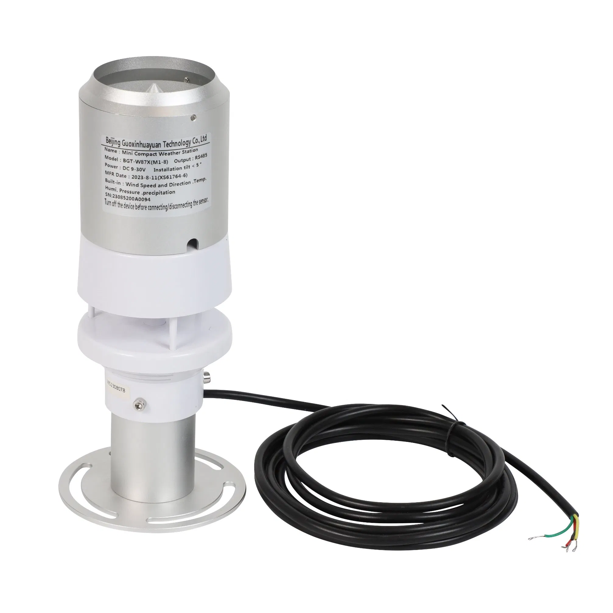 Customizable Ultra-Low Power 6-in-1 Mini Weather Station for Outdoor Monitoring