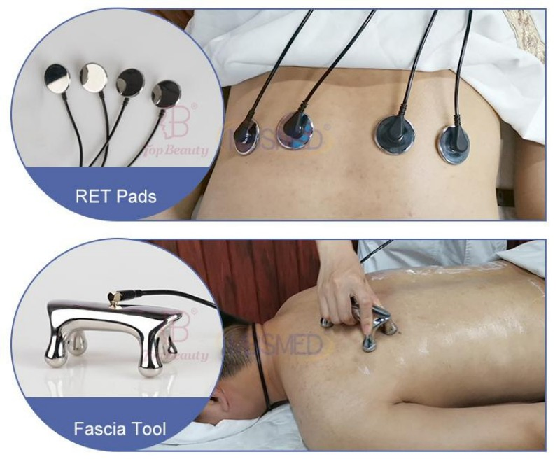448kHz 6-in-1 Tecar Therapy Ret/Cer EMS Indiba Tecarterapia for Pain Relief Muscle Recovery