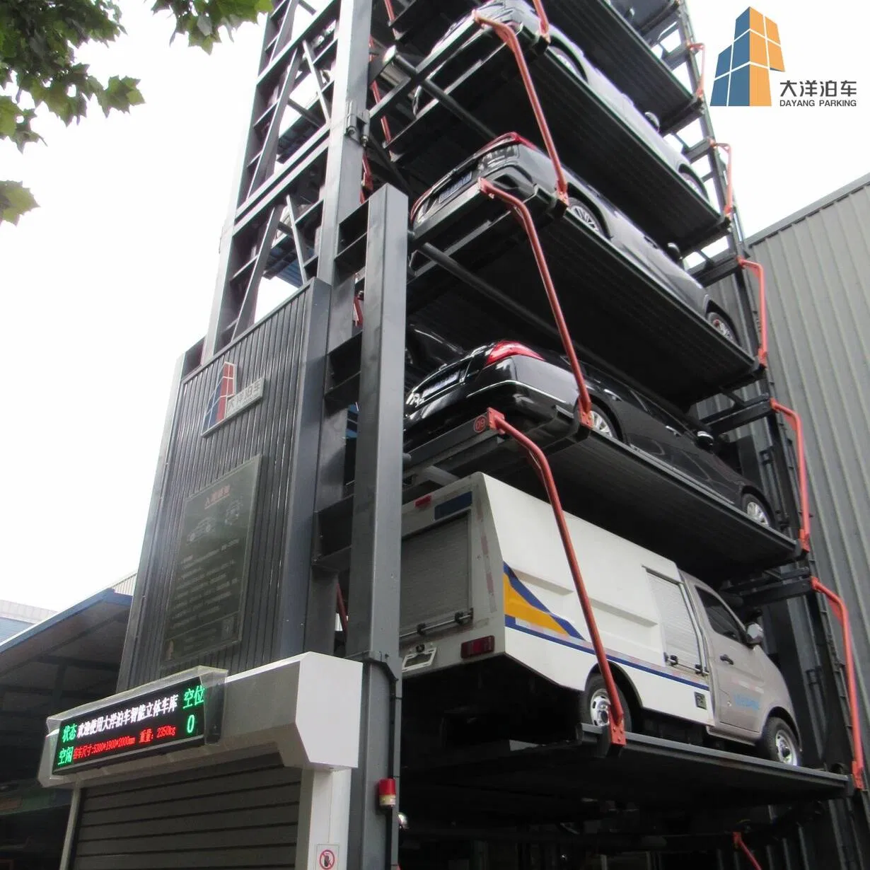 Predictive Maintenance Nine Floor Vertical Rotary Parking System for Uninterrupted Sedan Service
