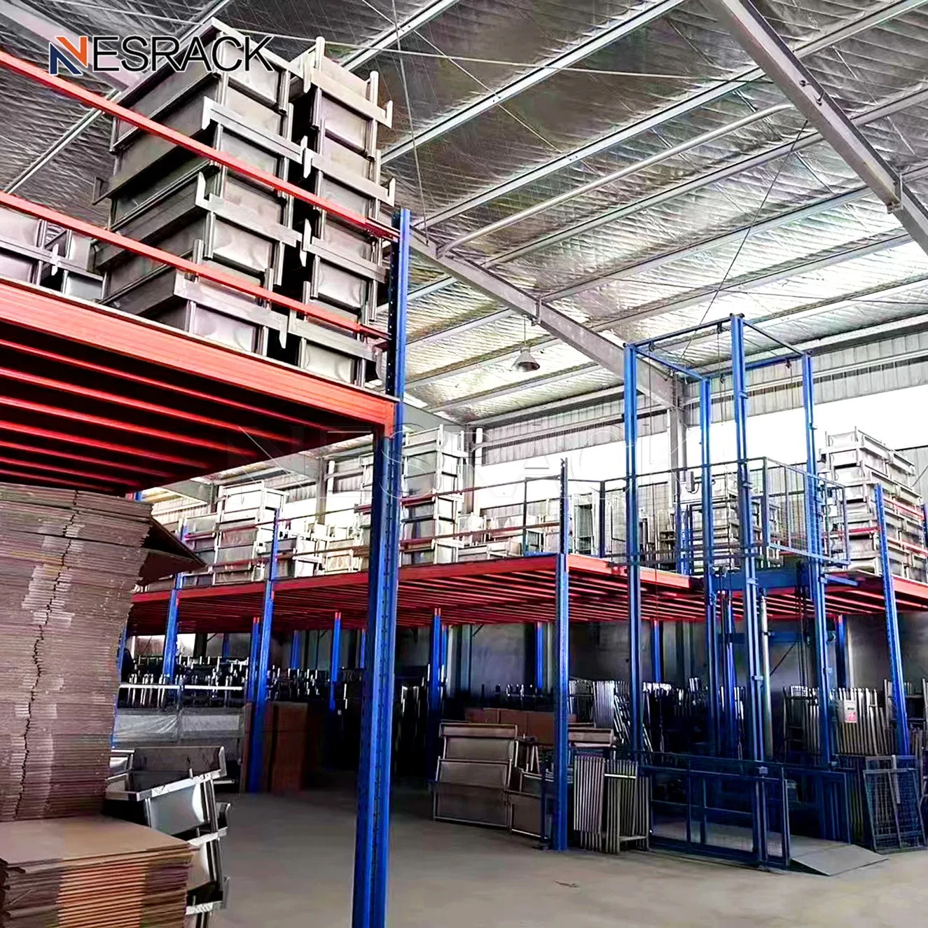 Customized Steel Structure Mezzanine Floor Platform for Industrial Warehouse Storage