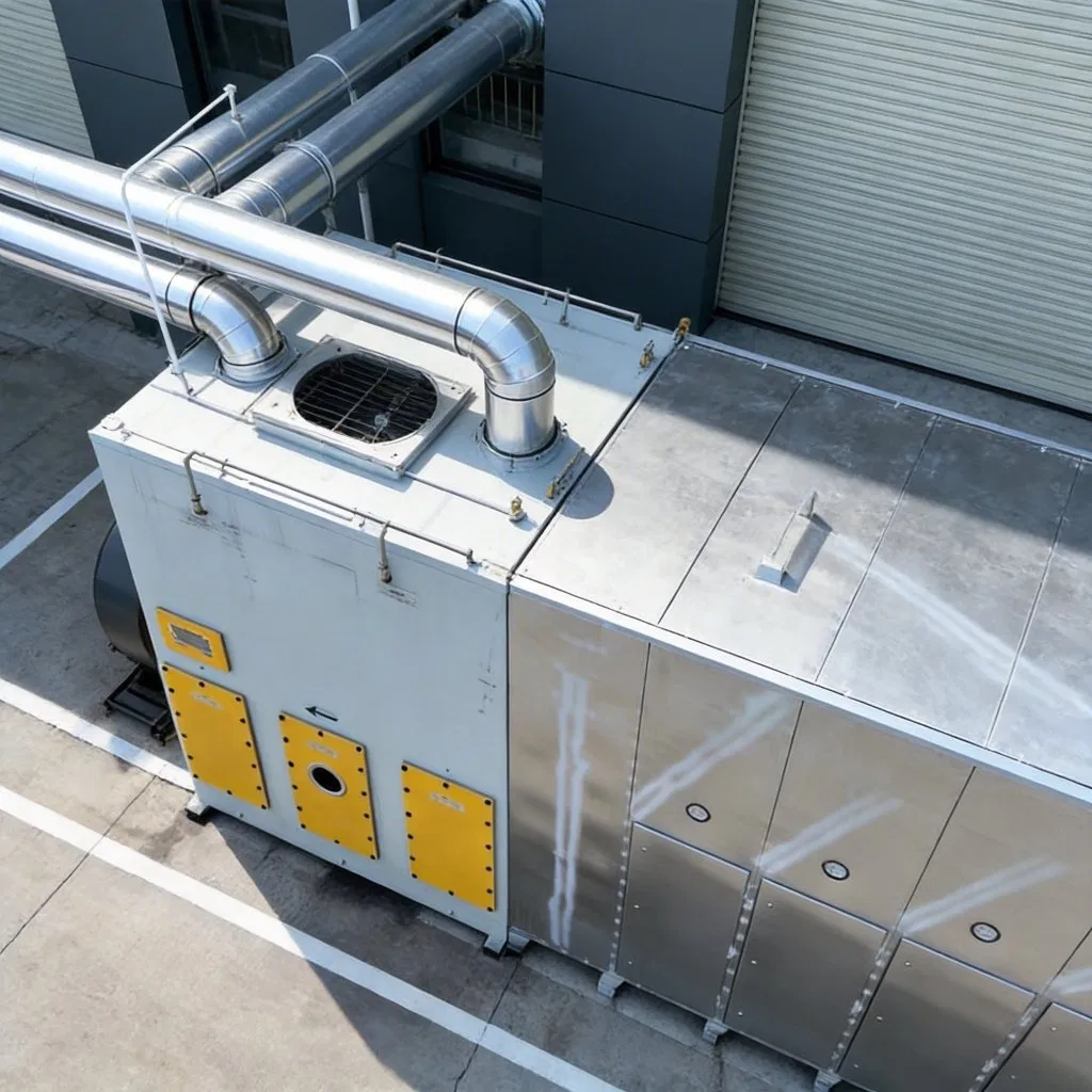 Industrial RCO VOC Treatment System with 95% Heat Recovery &amp; PLC Control, Low Temperature Catalytic Oxidizer for Paint Spray &amp; Pharma Waste Gas