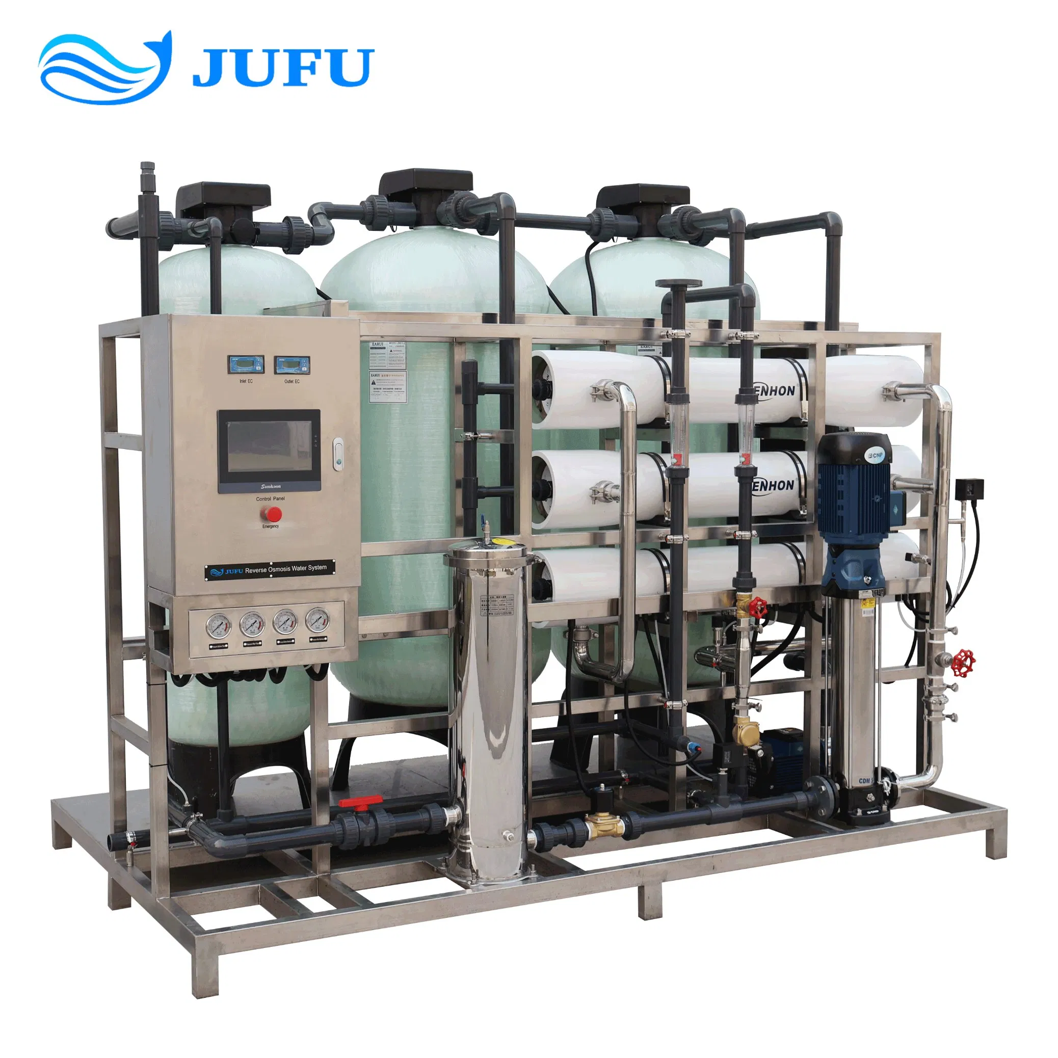 Industrial Reverse Osmosis System RO Water Purifying Machine RO System with PLC Touch Control