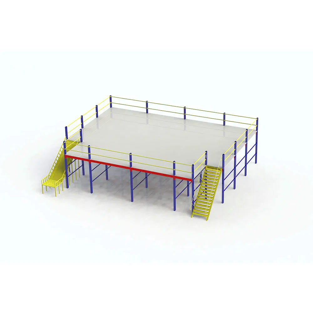 Versatile Mezzanine Steel Platform for Adjustable Industrial Storage Solutions