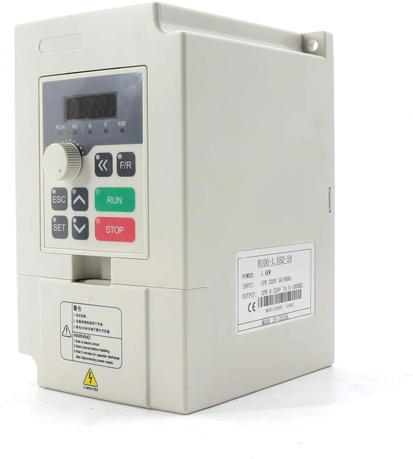 VFD 1.5kw/2.2kw/4kw Hot Sales Frequency Converter H100 3p 220V Output CNC Spindle Motor Speed Control