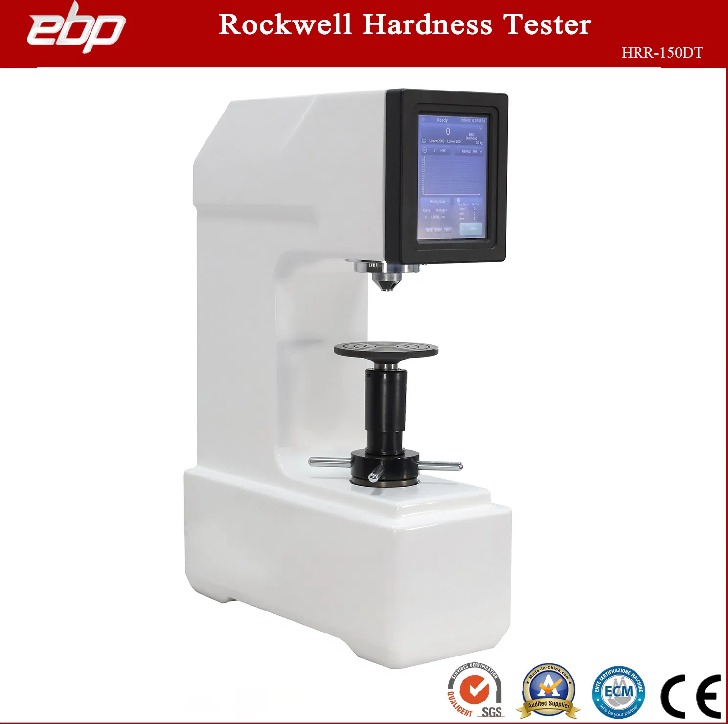 Digital Twin Rockwell and Superficial Rockwell Hardness Tester with Touch Screen