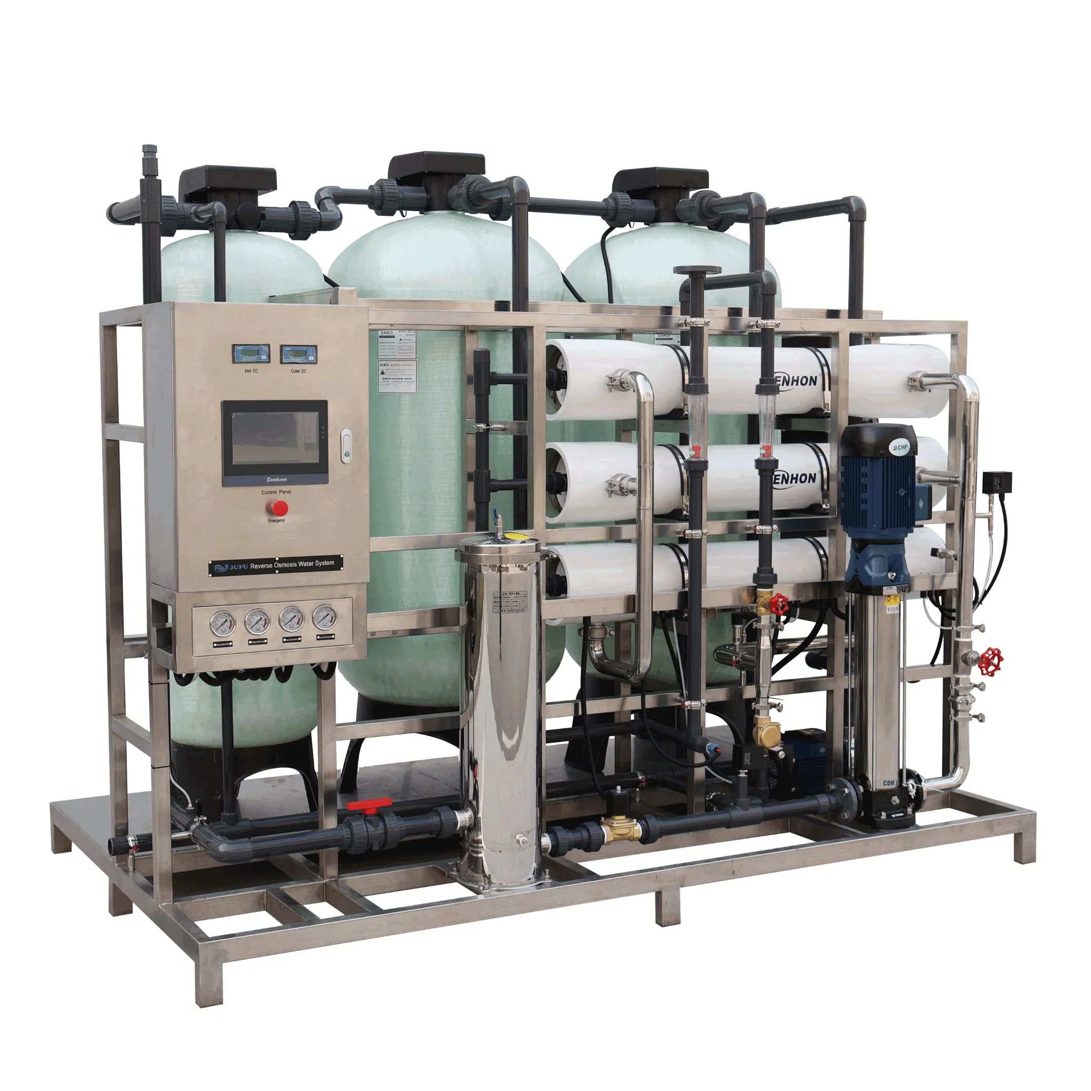 Industrial Reverse Osmosis System RO Water Purifying Machine RO System with PLC Touch Control