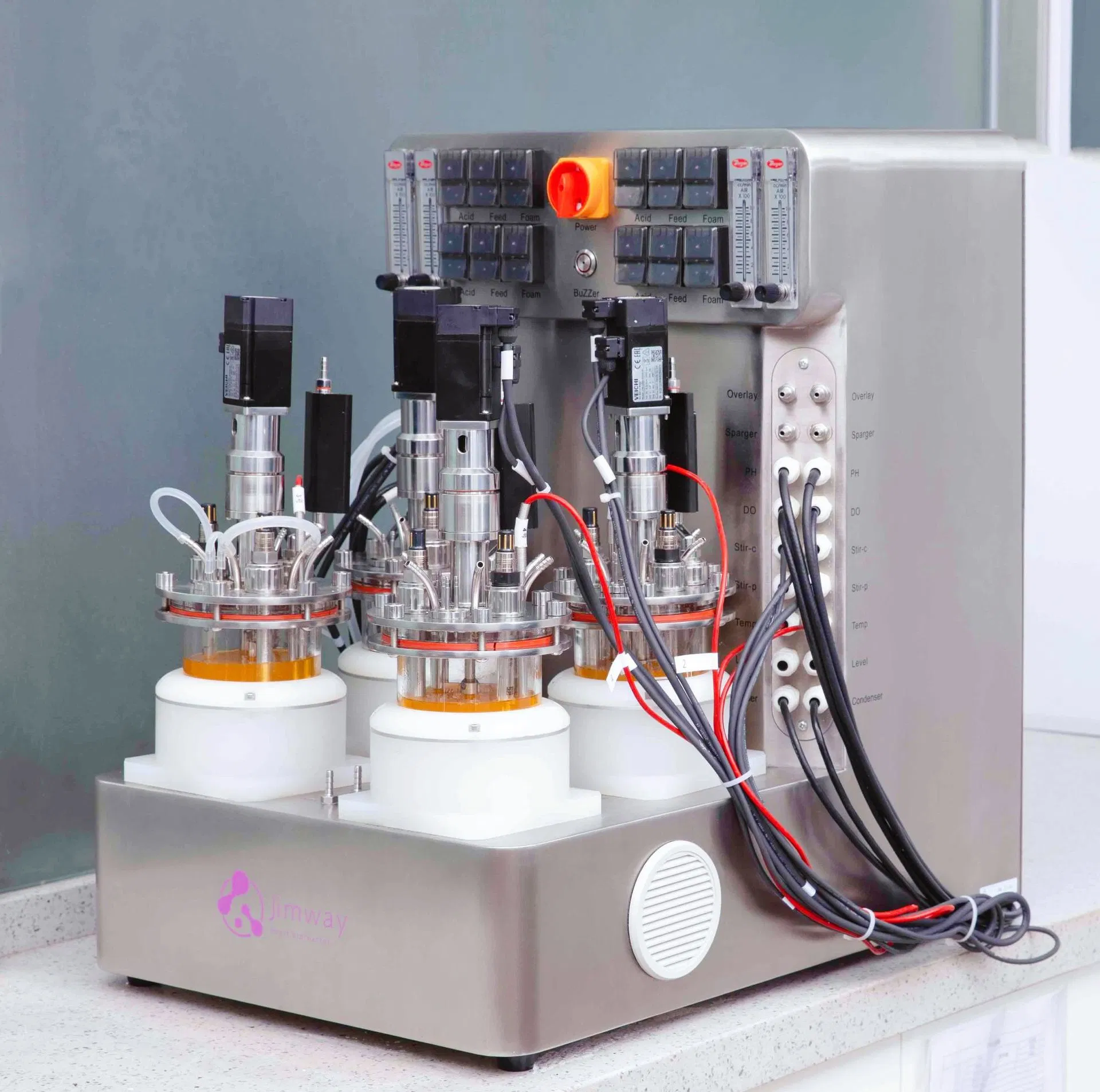 Parallel Glass Bioreactor, 3L/5L/7L/10L, Modular Benchtop System with Pid Control &amp; Scada Monitoring