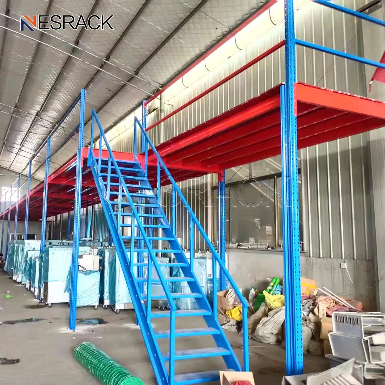 Customized Steel Structure Mezzanine Floor Platform for Industrial Warehouse Storage