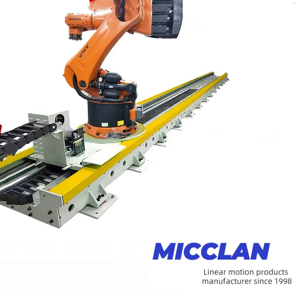 Heavy-Duty 7th Axis Linear Rail System for Extended Travel Applications