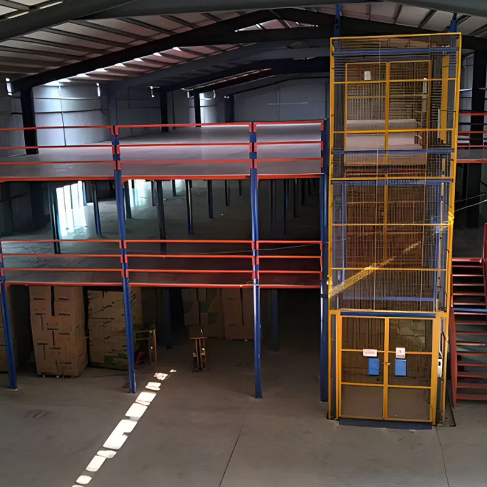 Versatile Mezzanine Steel Platform for Adjustable Industrial Storage Solutions